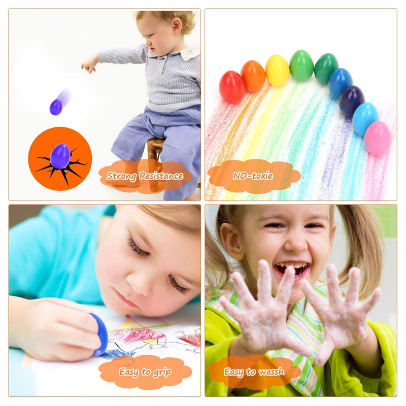 Smlper Crayons for Toddlers, Washable Wax Crayons for Kids Ages 2-4 Years old, Safe and Non Toxic, Jumbo and Chubby Bulk for Kids Party Bags, Personalised and Colour Set - Image 3